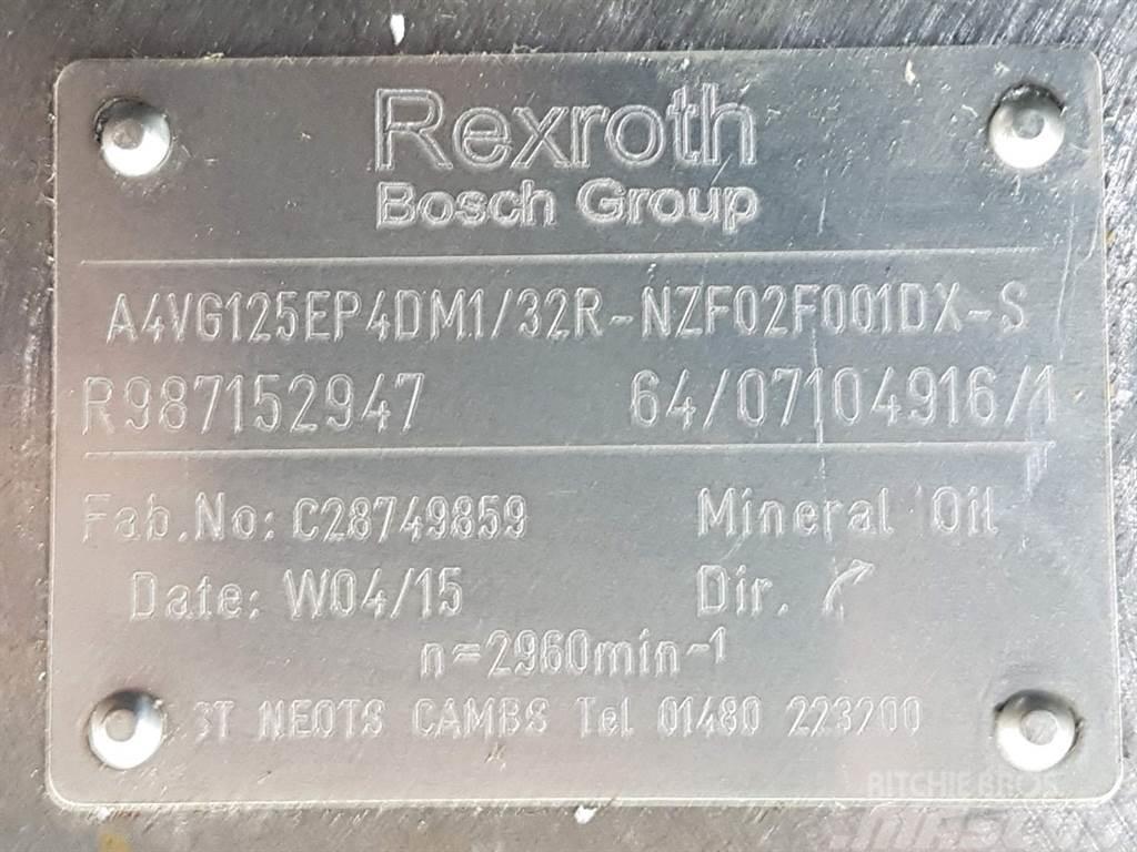 Rexroth A4VG125EP4DM1/32R-R987152947-Drive pump/Fahrpumpe Hidravlika