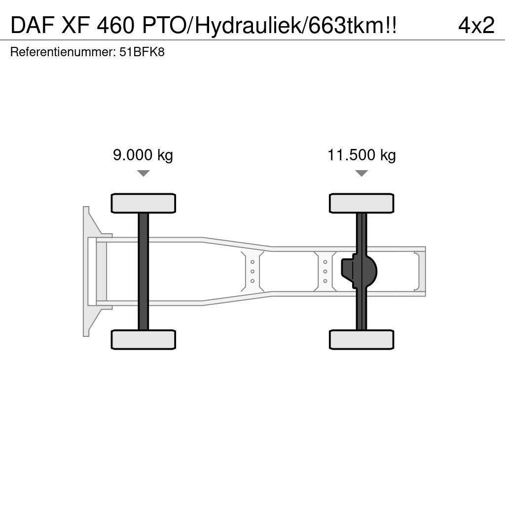 DAF XF 460 PTO/Hydrauliek/663tkm!! Vlačilci