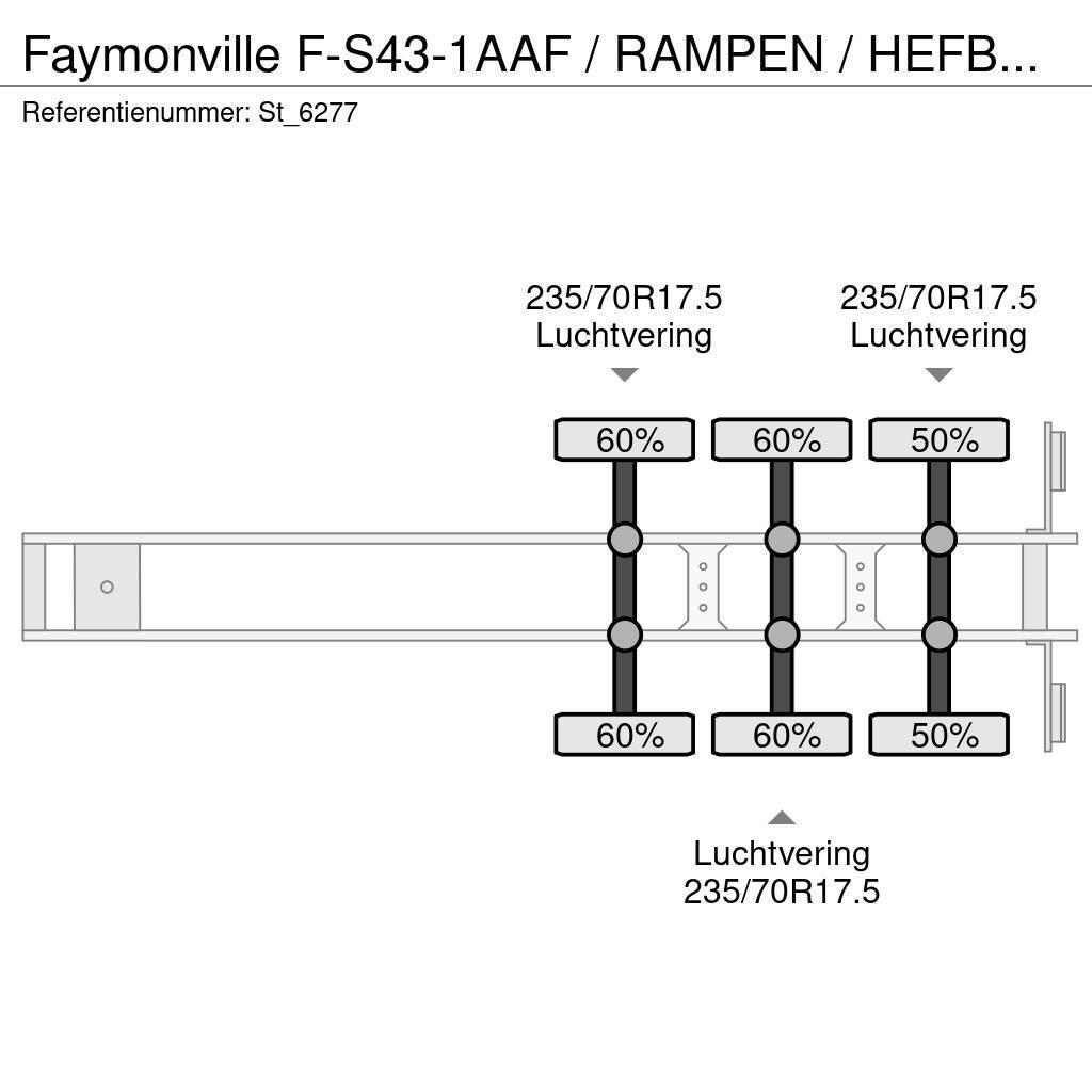 Faymonville F-S43-1AAF / RAMPEN / HEFBED / UITSCHUIFBAAR Nizko noseče polprikolice