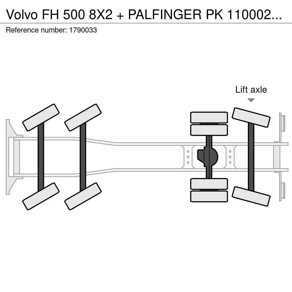 Volvo FH 500 8X2 + PALFINGER PK 110002-SH G + JIB PJ 125 Tovornjaki z žerjavom