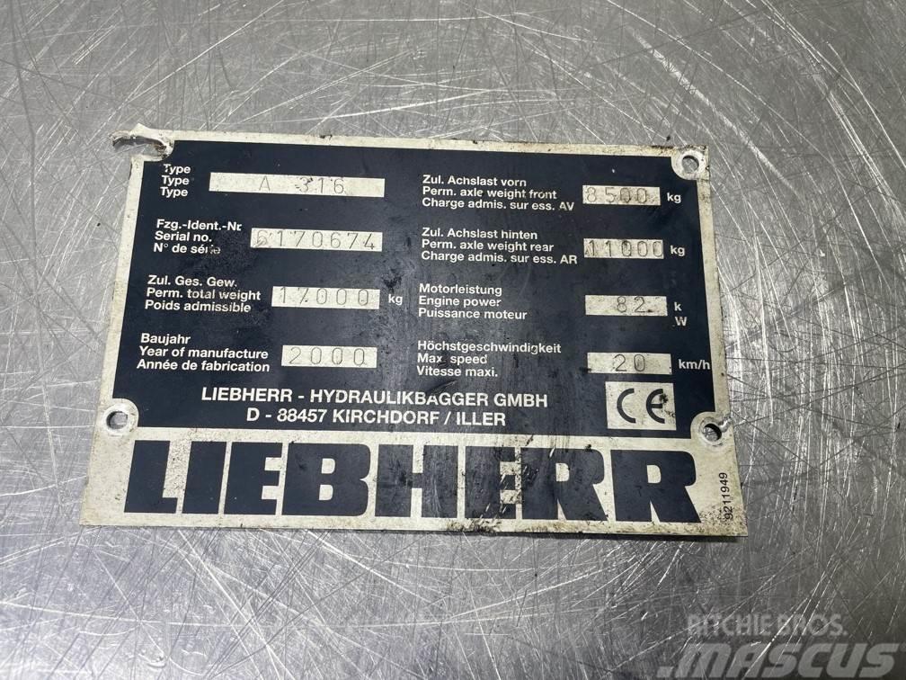 Liebherr A316 -  (For parts) Bagri na kolesih
