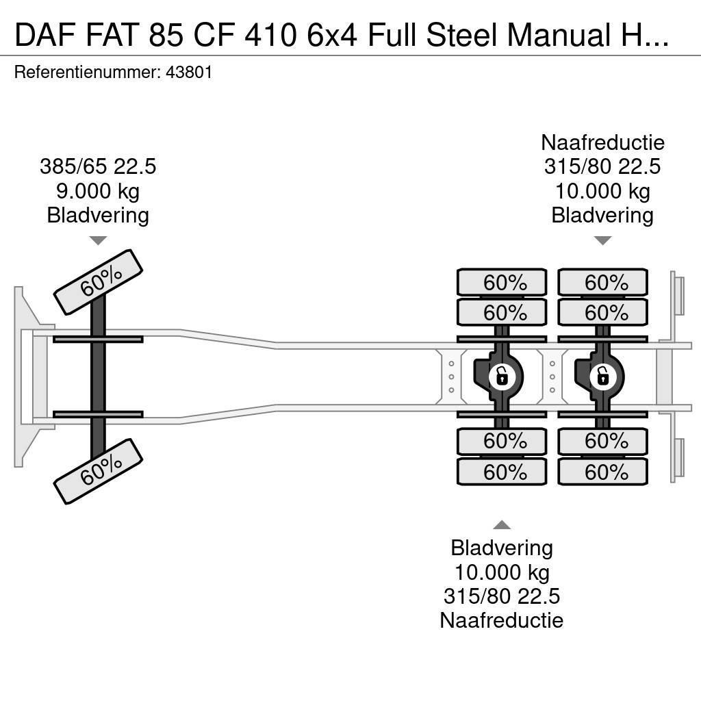 DAF FAT 85 CF 410 6x4 Full Steel Manual HMF 16 Tonmete Kotalni prekucni tovornjaki