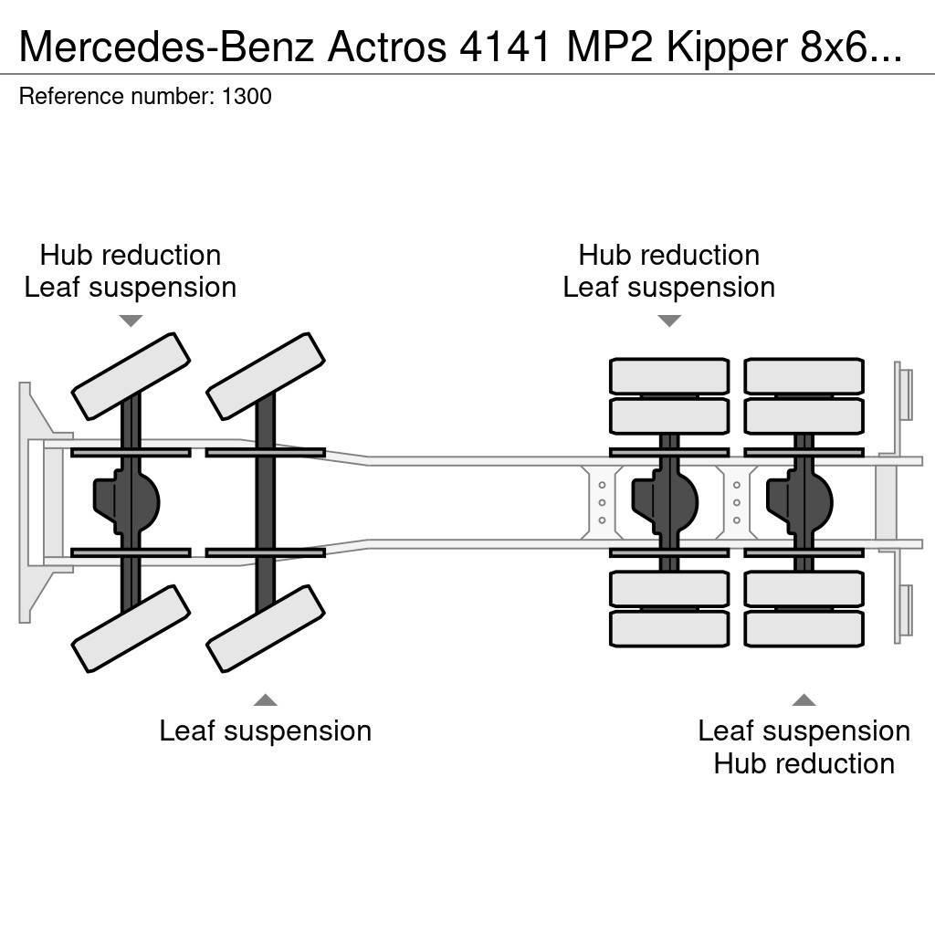 Mercedes-Benz Actros 4141 MP2 Kipper 8x6 V6 Manuel Gearbox Full Kiper tovornjaki