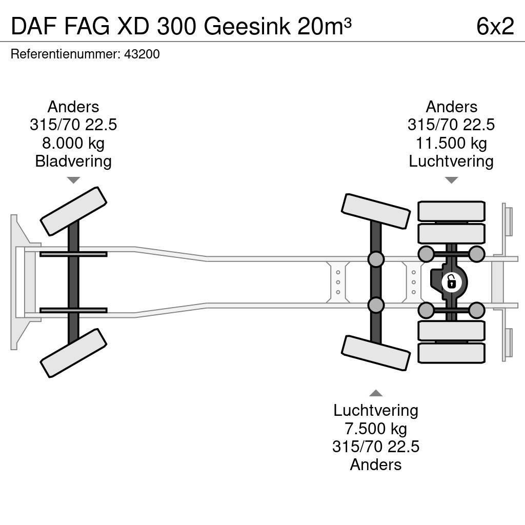 DAF FAG XD 300 Geesink 20m³ Komunalni tovornjaki