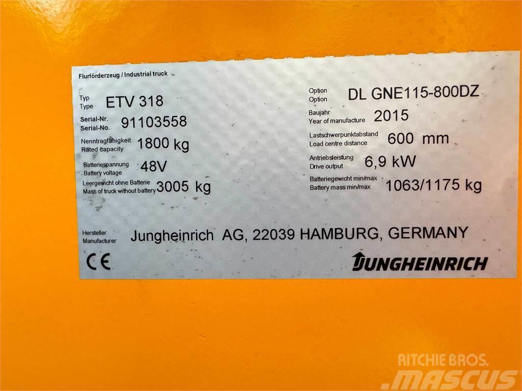 Jungheinrich ETV 318 - JUNGSTAR GENERALÜBERHOLT - GEWÄHRLEISTUN Mini bagri <7t