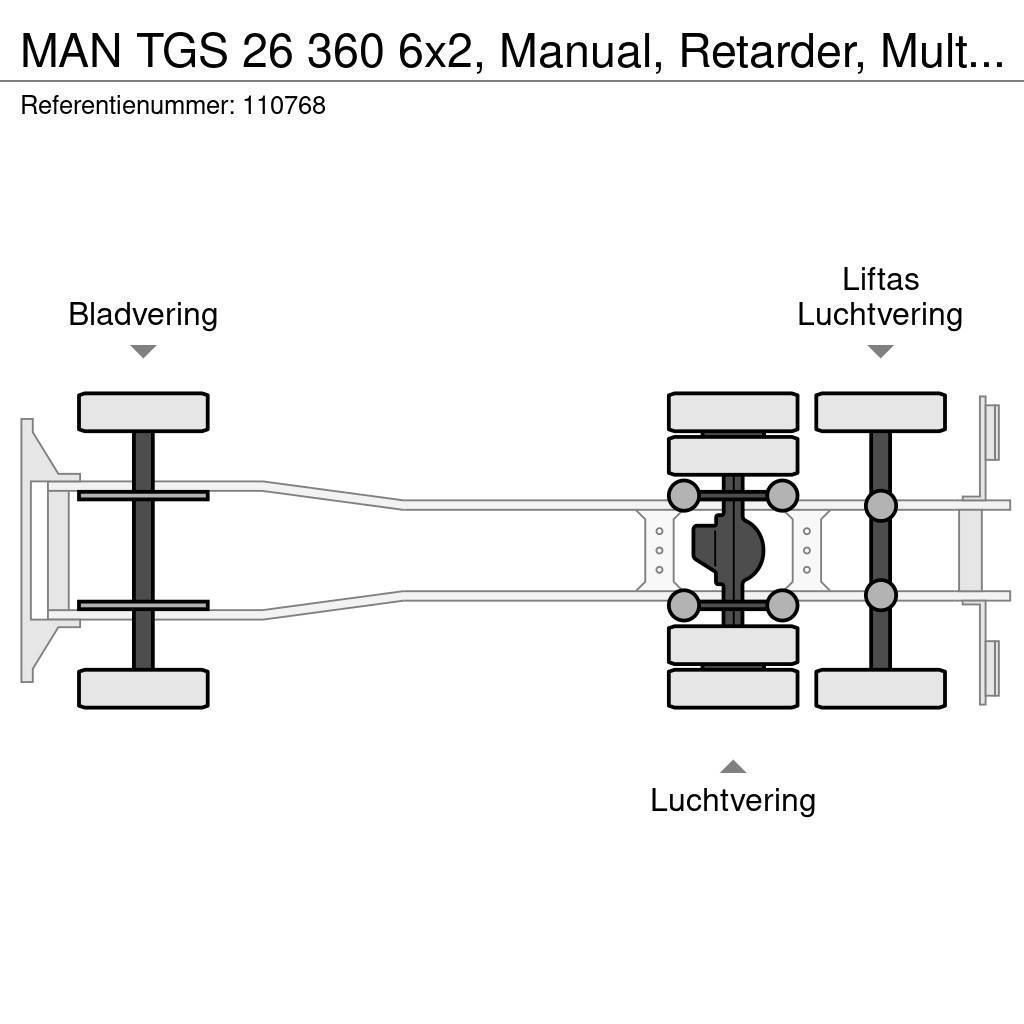 MAN TGS 26 360 6x2, Manual, Retarder, Multilift Kotalni prekucni tovornjaki