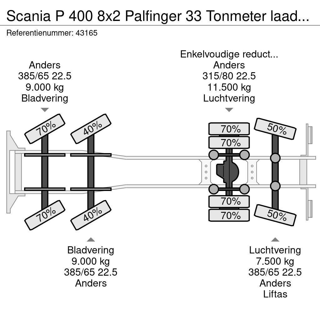 Scania P 400 8x2 Palfinger 33 Tonmeter laadkraan Kotalni prekucni tovornjaki