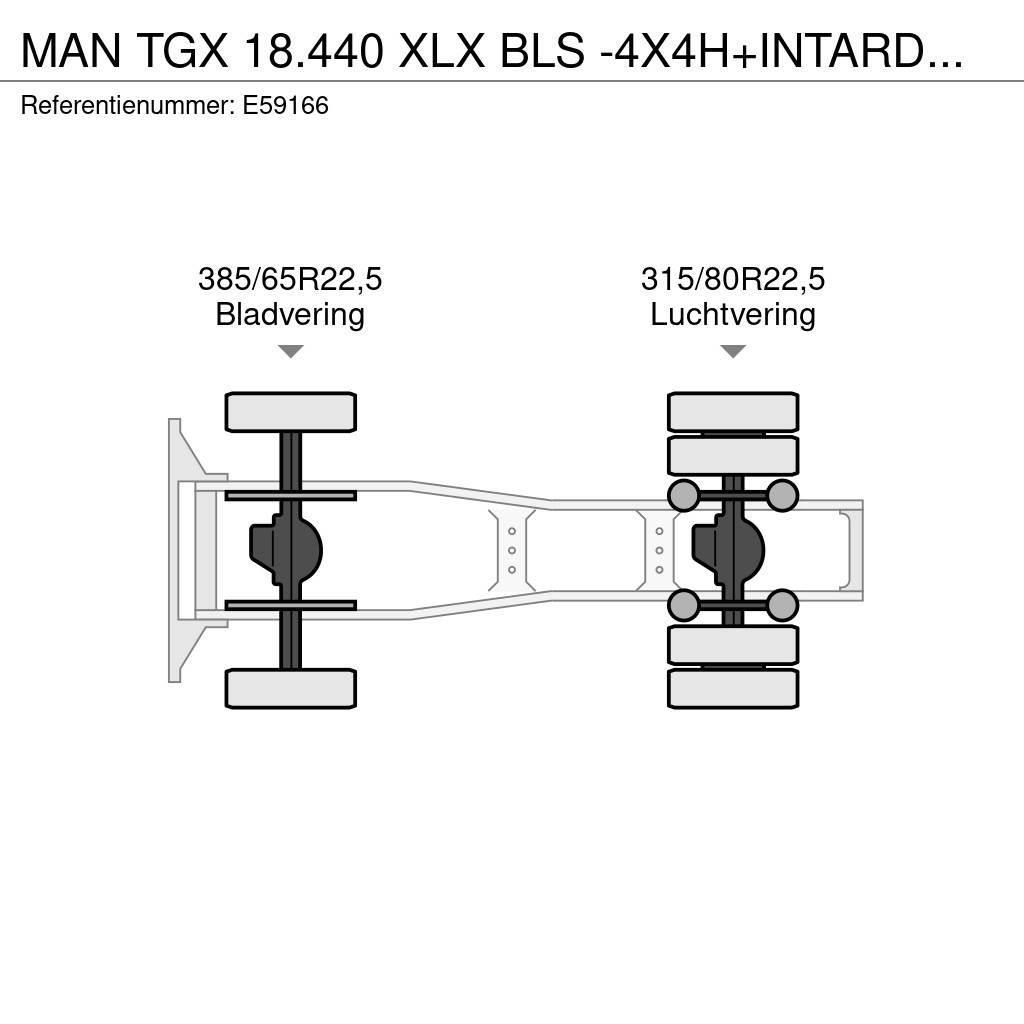 MAN TGX 18.440 XLX BLS -4X4H+INTARDER+HYDR. Vlačilci