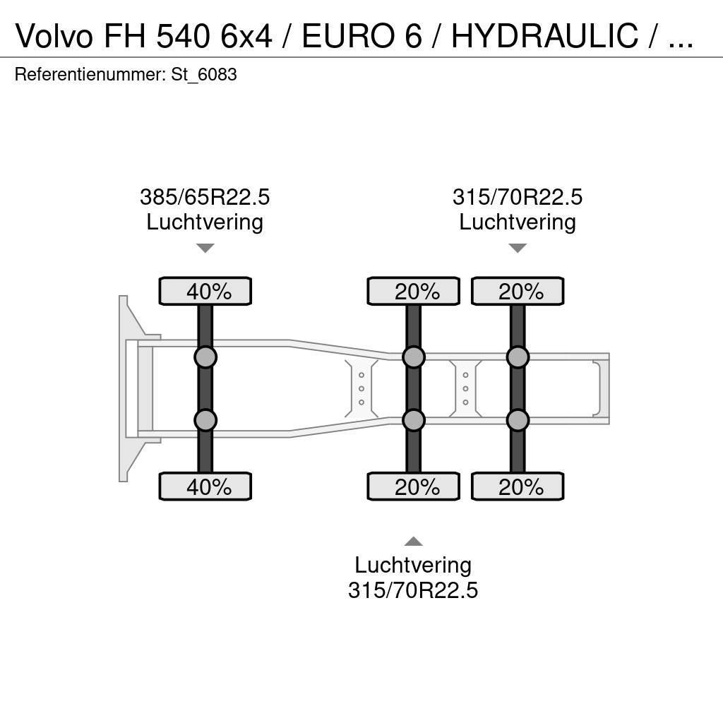 Volvo FH 540 6x4 / EURO 6 / HYDRAULIC / RETARDER Vlačilci