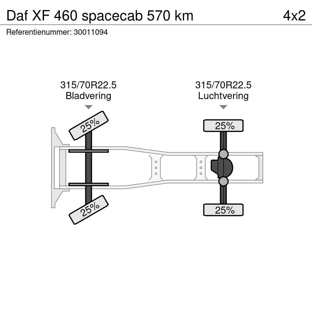 DAF XF 460 spacecab 570 km Vlačilci