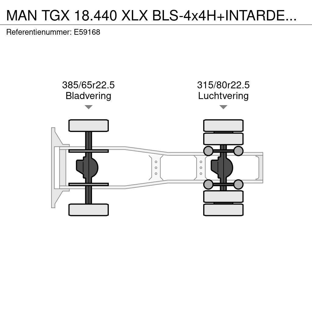 MAN TGX 18.440 XLX BLS-4x4H+INTARDER+HYDR. Vlačilci