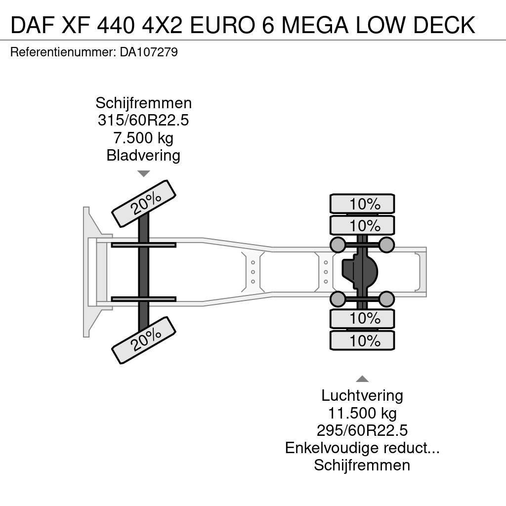 DAF XF 440 4X2 EURO 6 MEGA LOW DECK Vlačilci