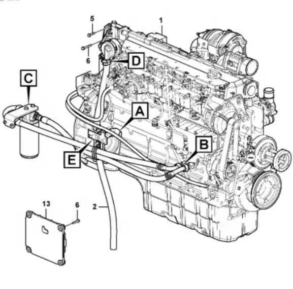 CAT C15 Diesel Motor E374 374D 374F C15 Engine Assy Menjalnik