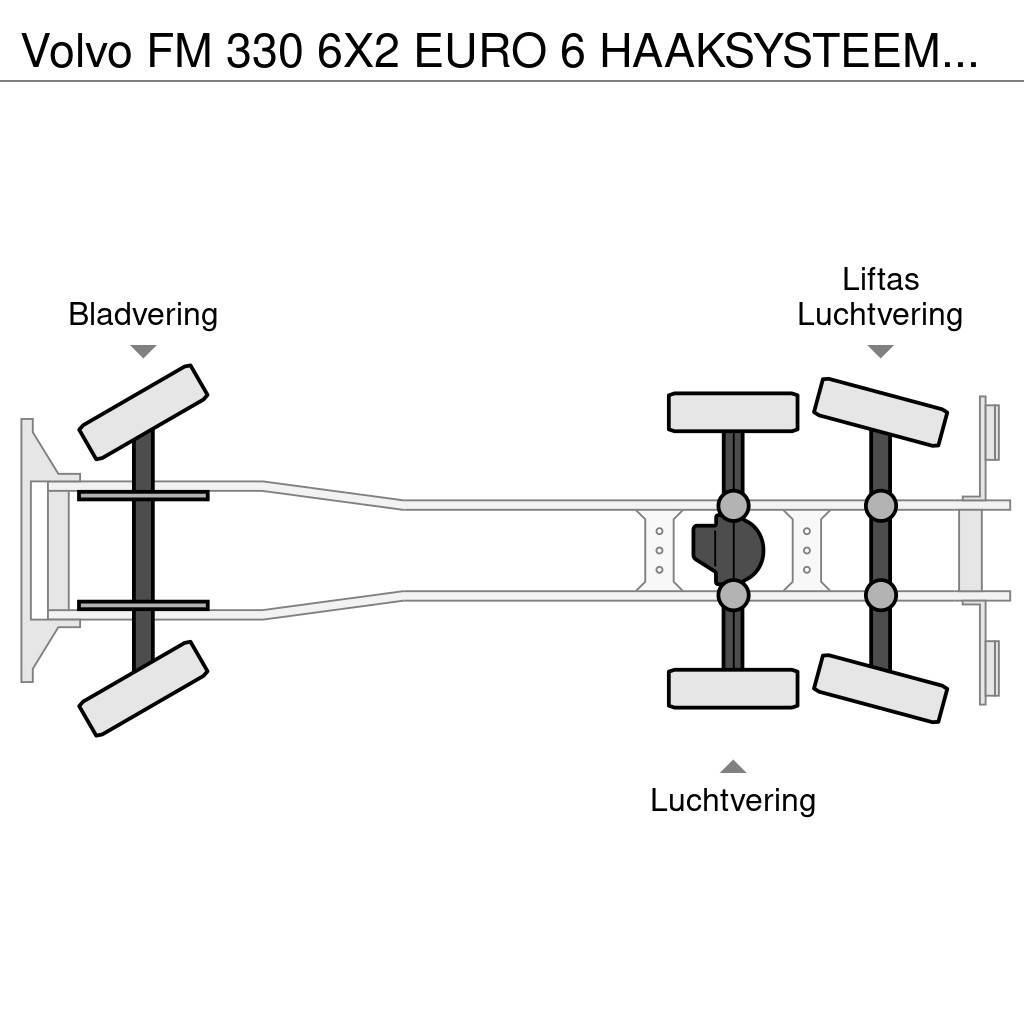 Volvo FM 330 6X2 EURO 6 HAAKSYSTEEM + HIAB 200 C 3 KRAAN Kotalni prekucni tovornjaki
