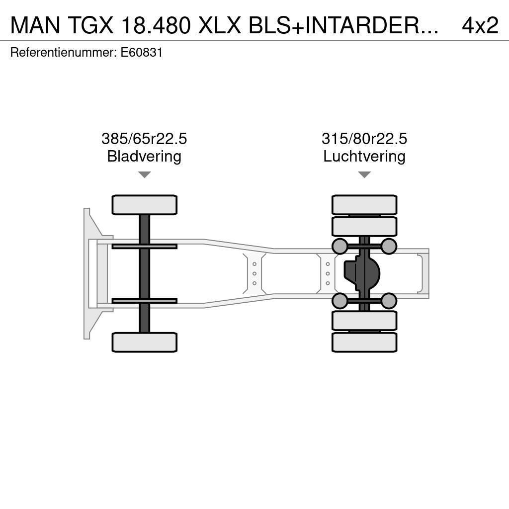 MAN TGX 18.480 XLX BLS+INTARDER+HYDR.+E6 Vlačilci
