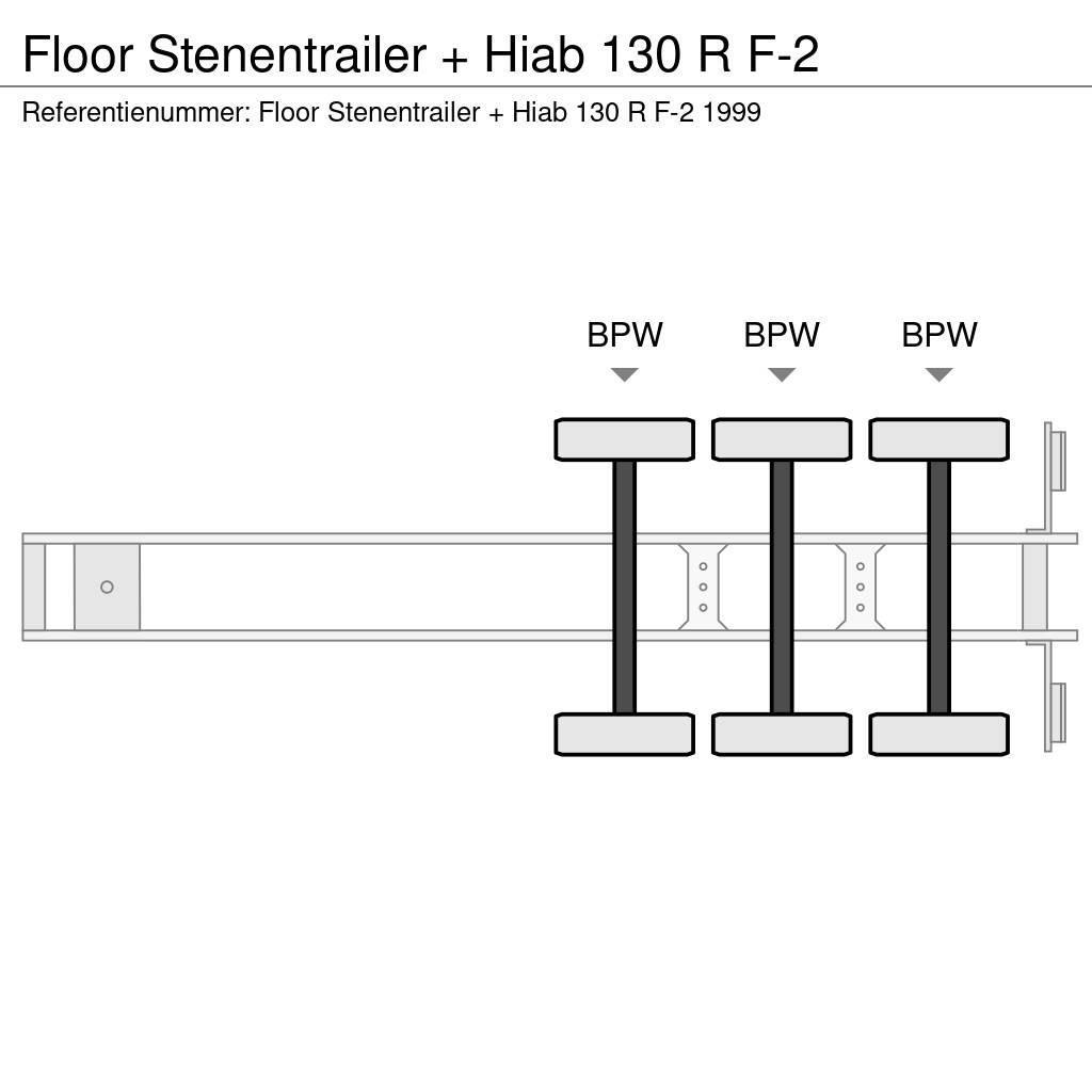 Floor Stenentrailer + Hiab 130 R F-2 Plato/keson polprikolice