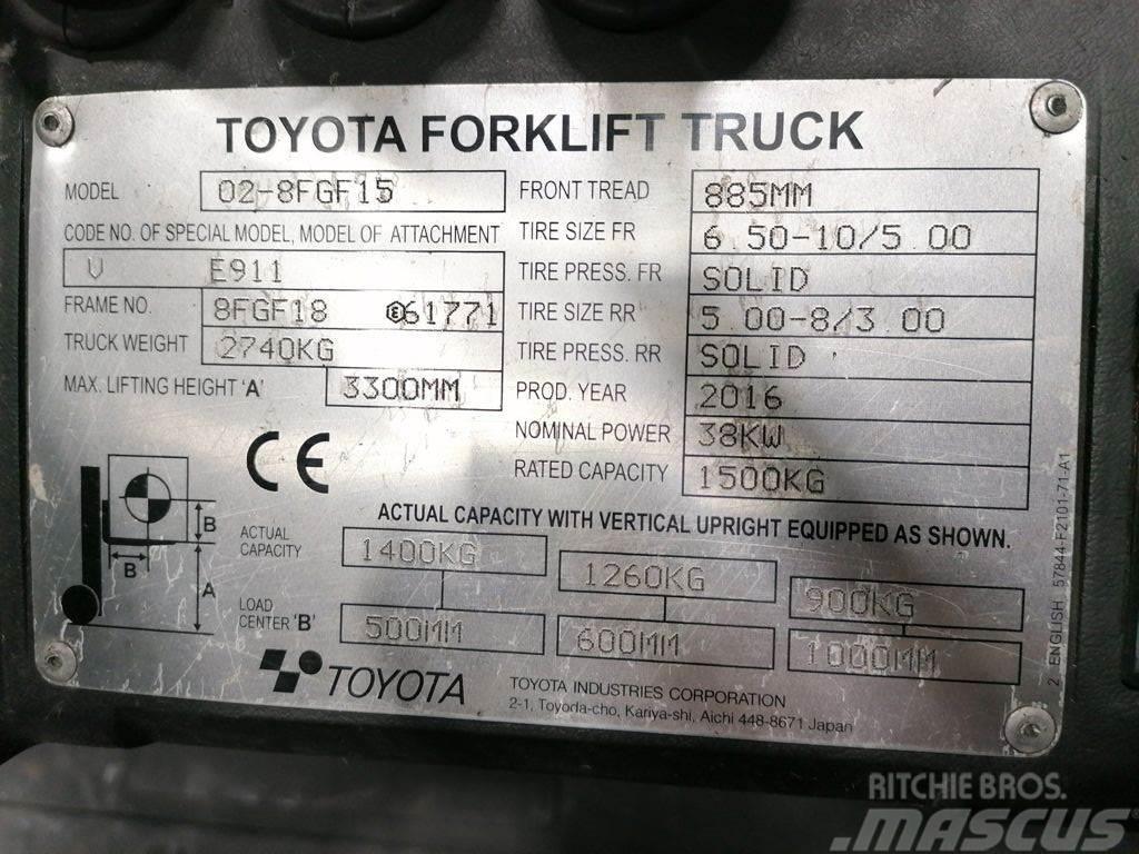 Toyota 02-8FGF15 Plinski viličarji