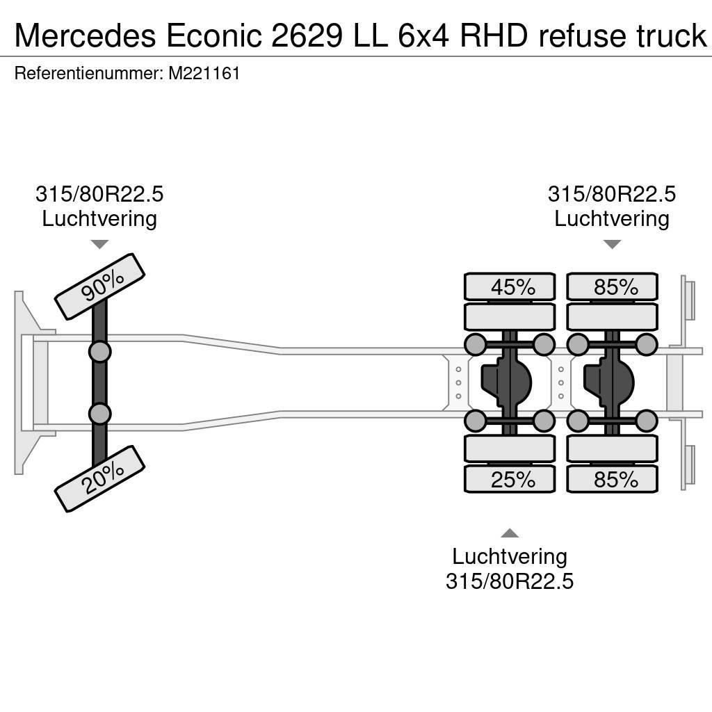 Mercedes-Benz Econic 2629 LL 6x4 RHD refuse truck Komunalni tovornjaki