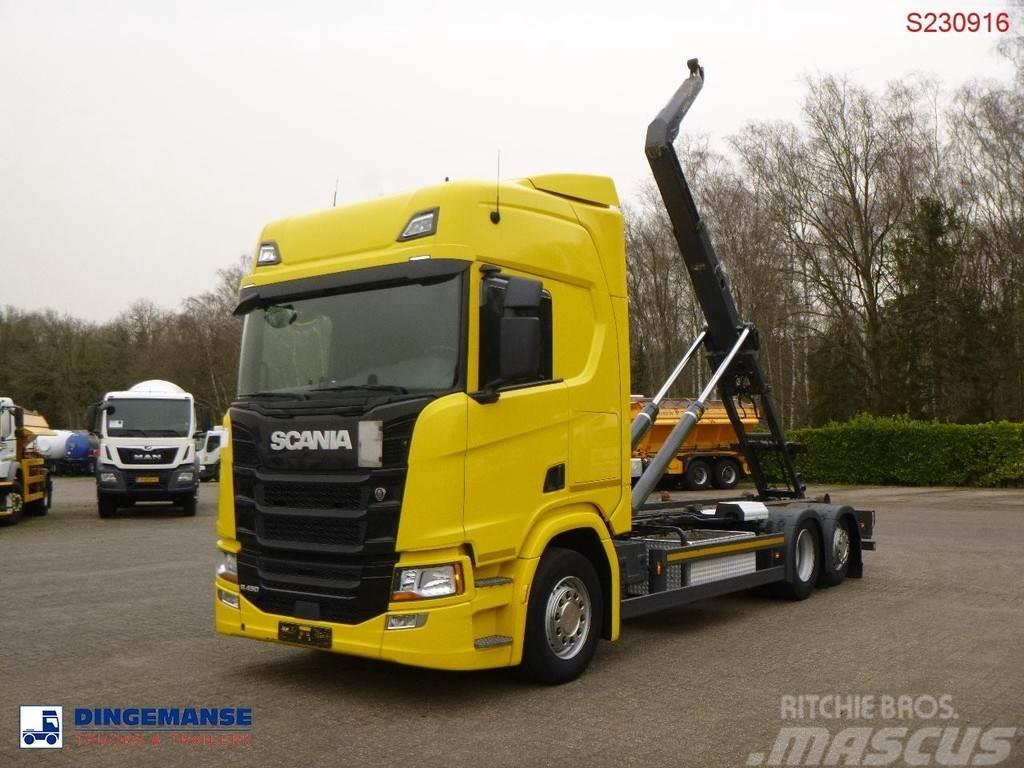 Scania R450 6x2 Euro 6C + Retarder + Meiller container ho Kotalni prekucni tovornjaki