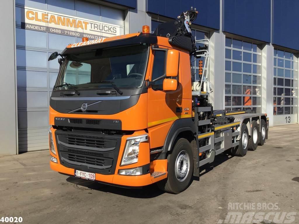 Volvo FM 420 8x2 HMF 28 ton/meter laadkraan Welvaarts we Kotalni prekucni tovornjaki