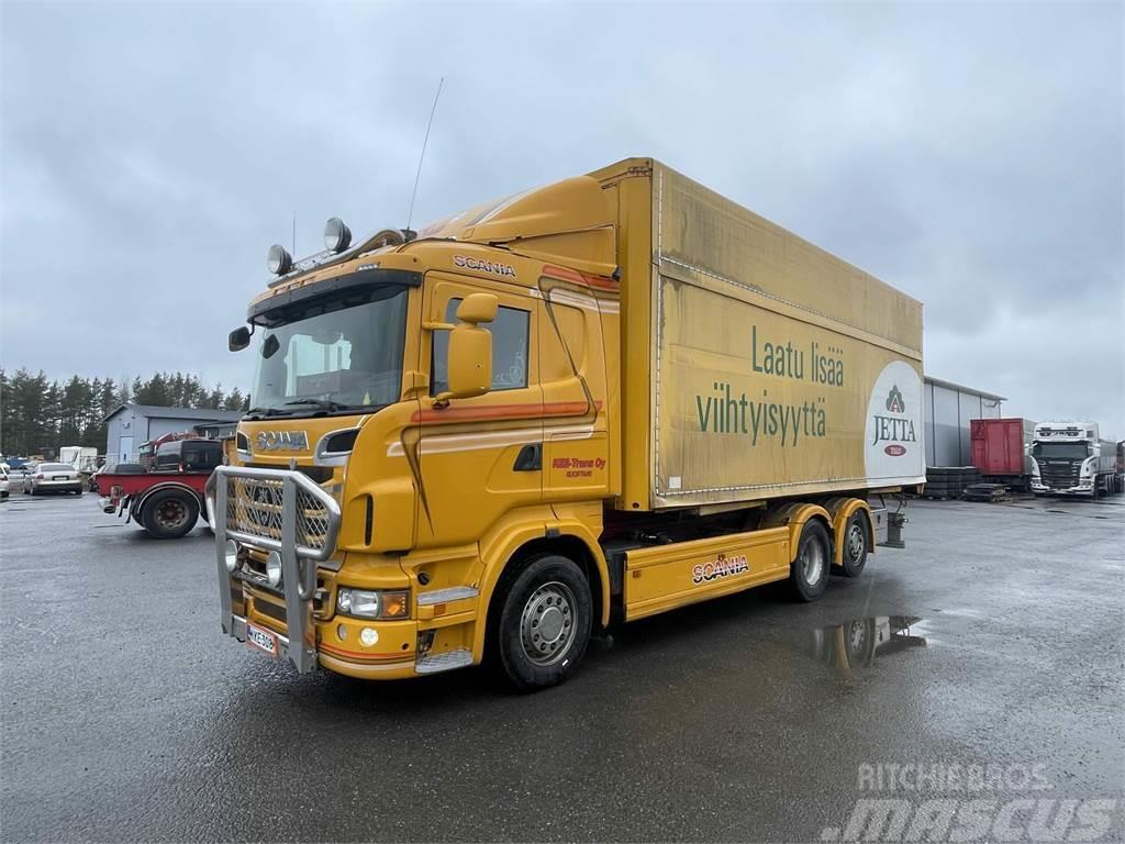 Scania R-500 6x2-4500, 7,7m tasonostolaite + Lokinsiipi Kontejnerski tovornjaki