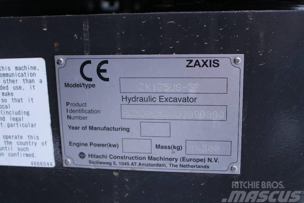 Hitachi ZX 135 US-6 / Engcon, Rasvari, Luiskakauha Bagri goseničarji