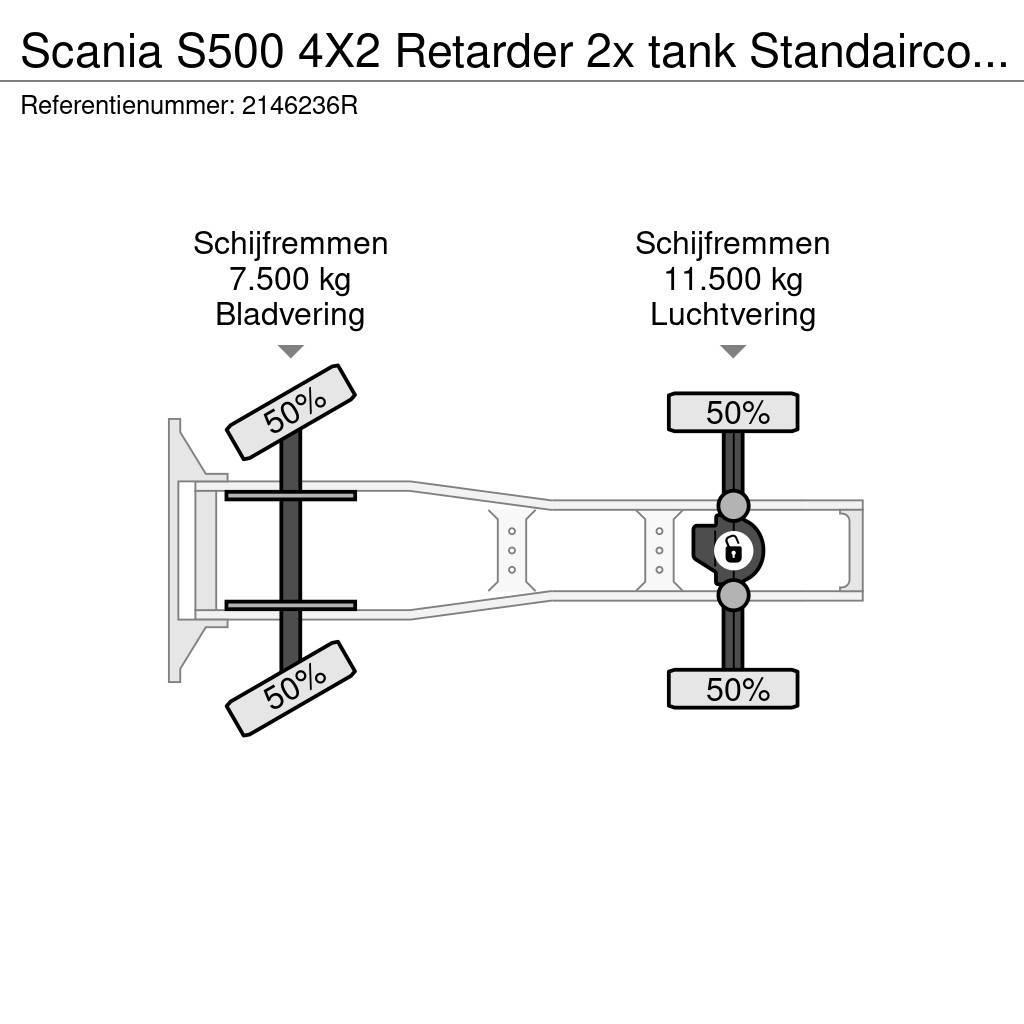 Scania S500 4X2 Retarder 2x tank Standairco LED German tr Vlačilci
