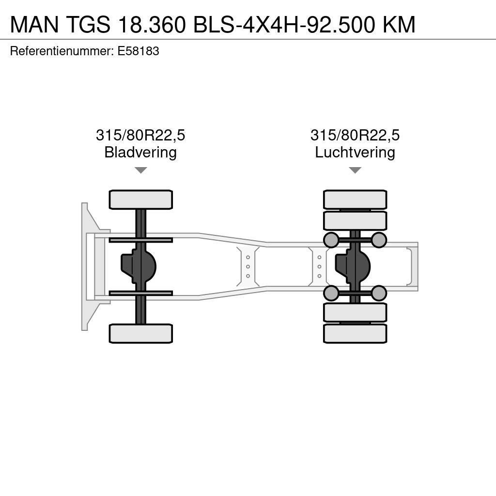 MAN TGS 18.360 BLS-4X4H-92.500 KM Vlačilci