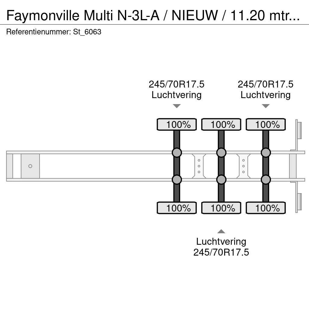 Faymonville Multi N-3L-A / NIEUW / 11.20 mtr / UITSCHUIFBAAR Nizko noseče polprikolice