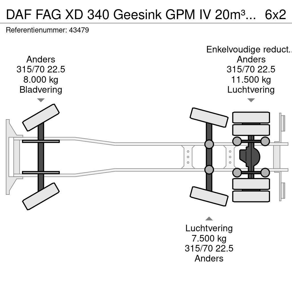 DAF FAG XD 340 Geesink GPM IV 20m³ GEC Komunalni tovornjaki