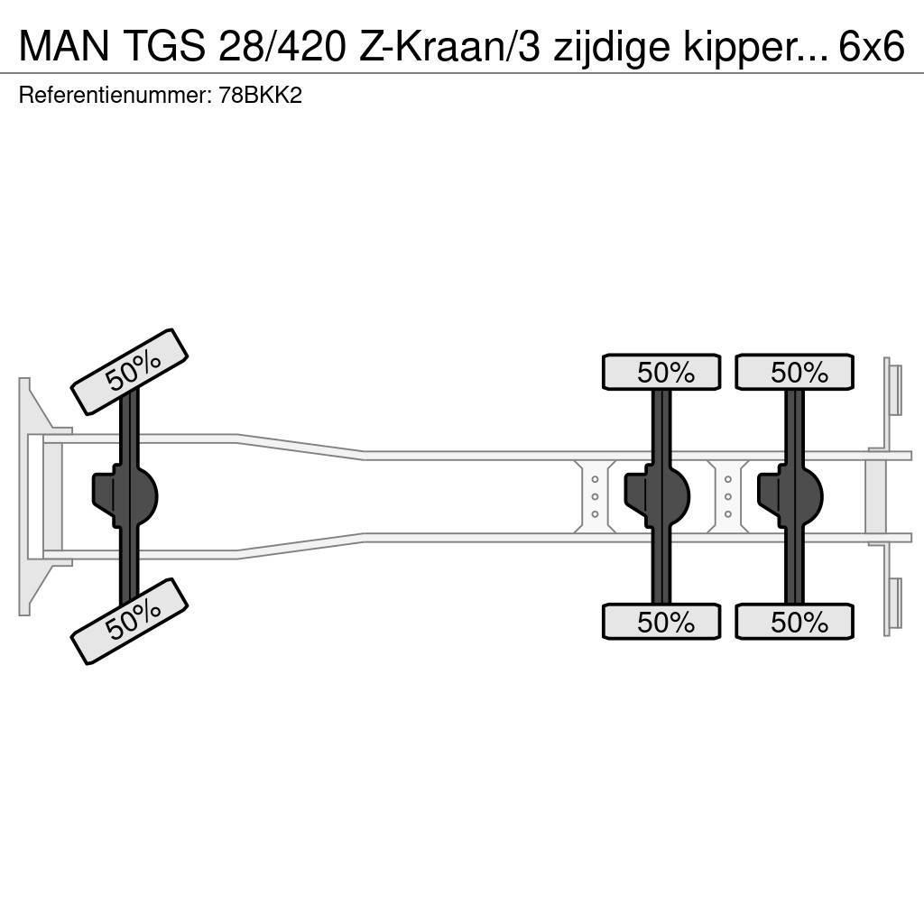 MAN TGS 28/420 Z-Kraan/3 zijdige kipper 6x6!!2018!!ZER Kiper tovornjaki