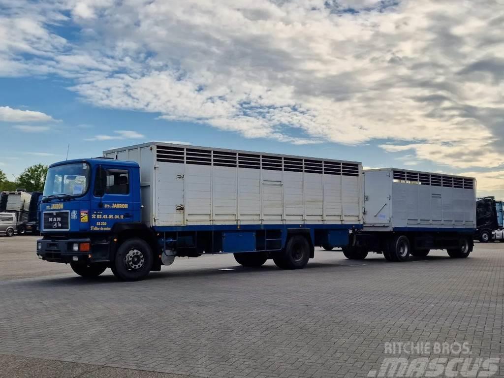 MAN 19.372 4x2 Livestock Guiton - Truck + Trailer - Ma Tovornjaki za prevoz živine