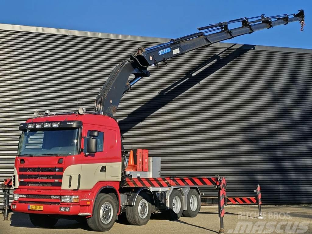 Scania R164.480 V8 / 8x4 / EFFER 72 t/m CRANE / KRAN Tovornjaki z žerjavom