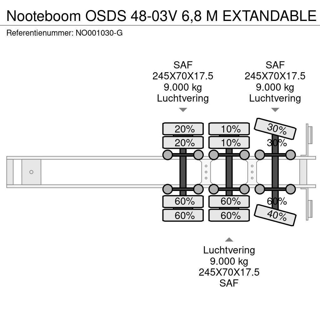 Nooteboom OSDS 48-03V 6,8 M EXTANDABLE Nizko noseče polprikolice