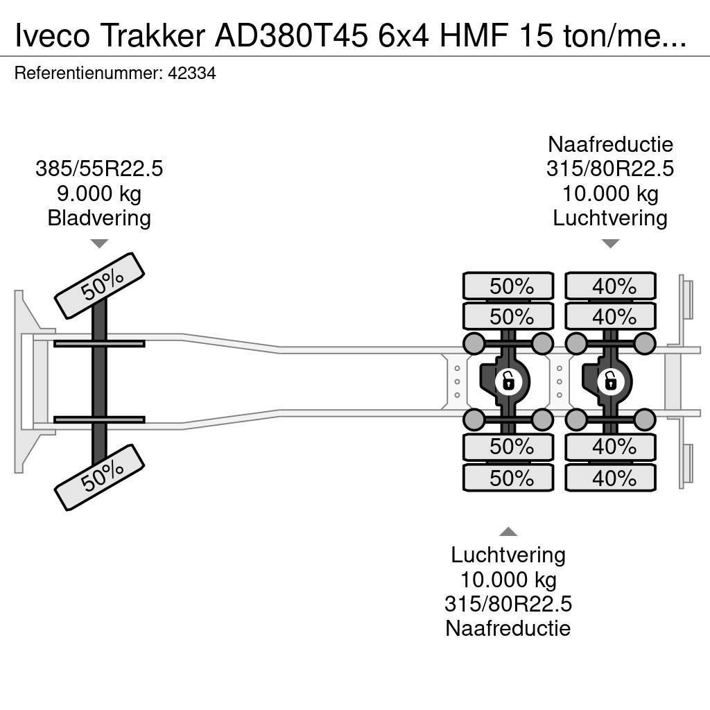 Iveco Trakker AD380T45 6x4 HMF 15 ton/meter laadkraan Kotalni prekucni tovornjaki