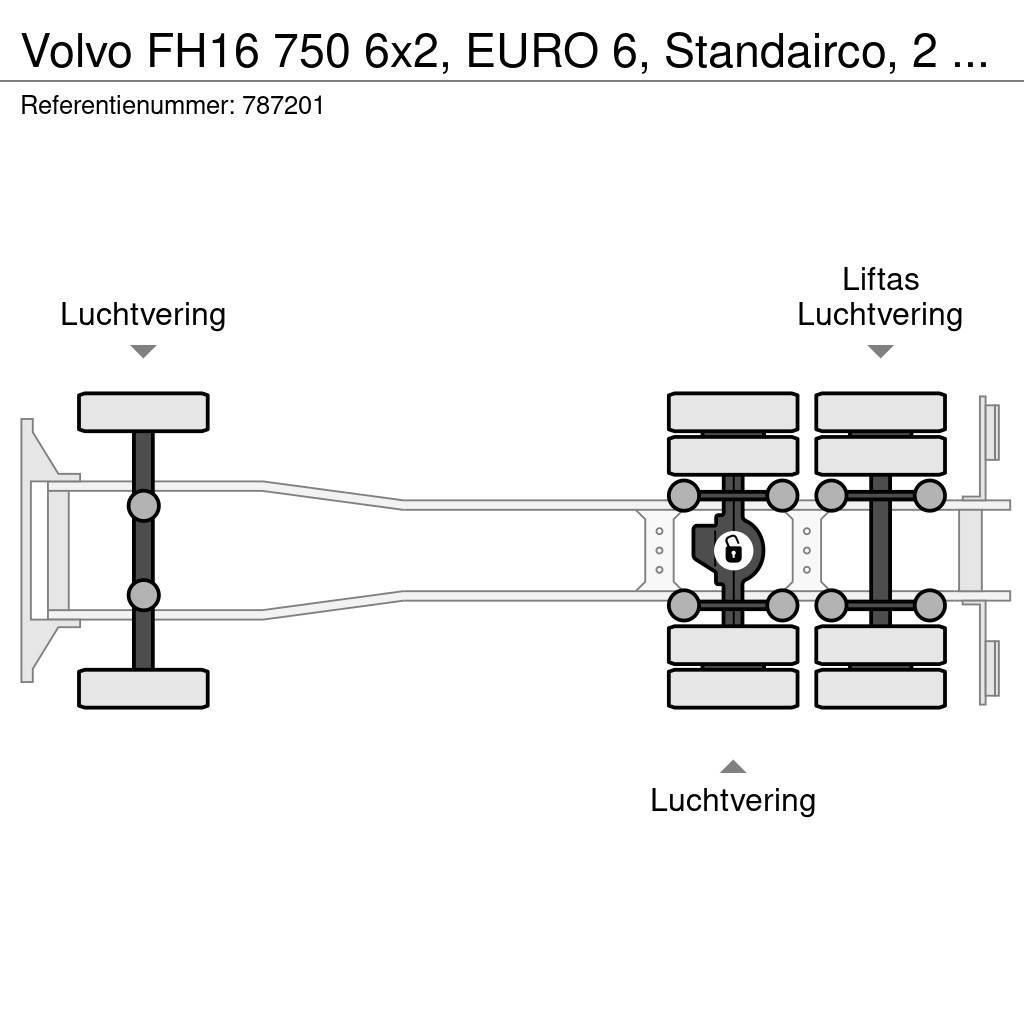 Volvo FH16 750 6x2, EURO 6, Standairco, 2 Units Tovornjaki-šasije