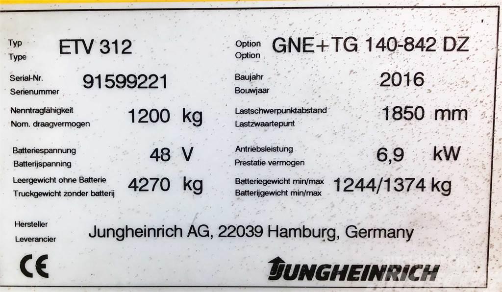 Jungheinrich ETV320-BJ2016-2000KG-KAMERA-8,42M Mini bagri <7t