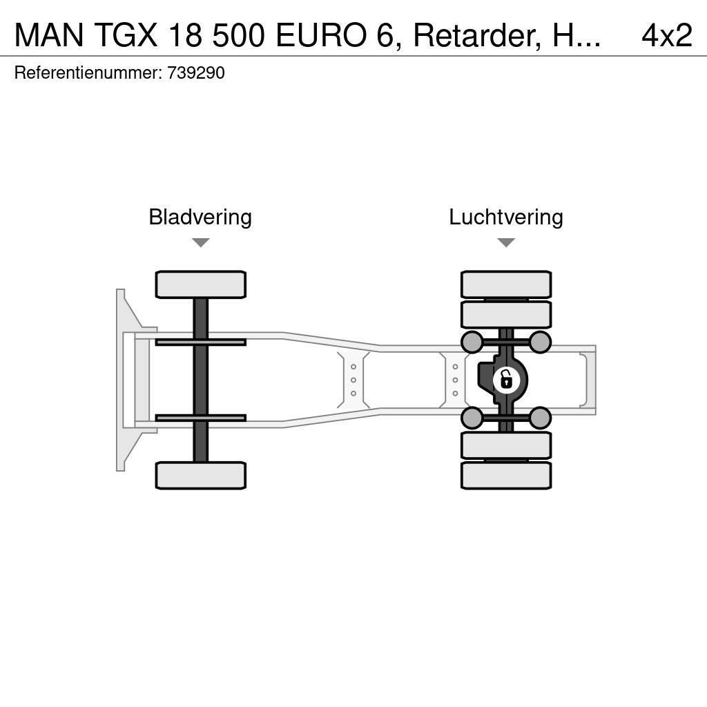 MAN TGX 18 500 EURO 6, Retarder, Hydraulic Vlačilci