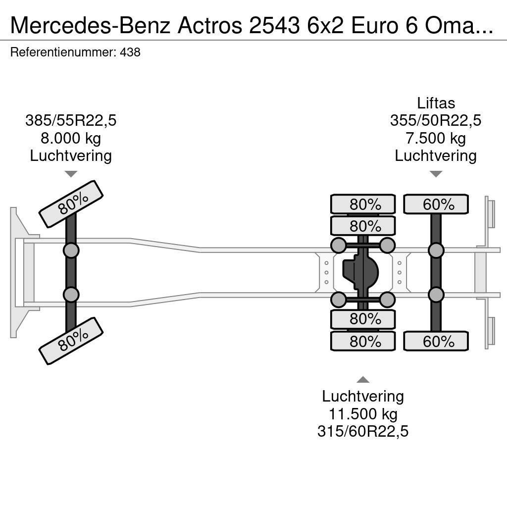 Mercedes-Benz Actros 2543 6x2 Euro 6 Omars 11 Tons Plateau 5 Ton Vlečna vozila za tovornjake