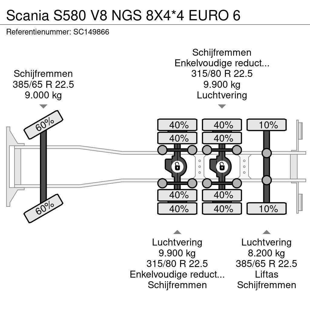 Scania S580 V8 NGS 8X4*4 EURO 6 Tovornjaki-šasije