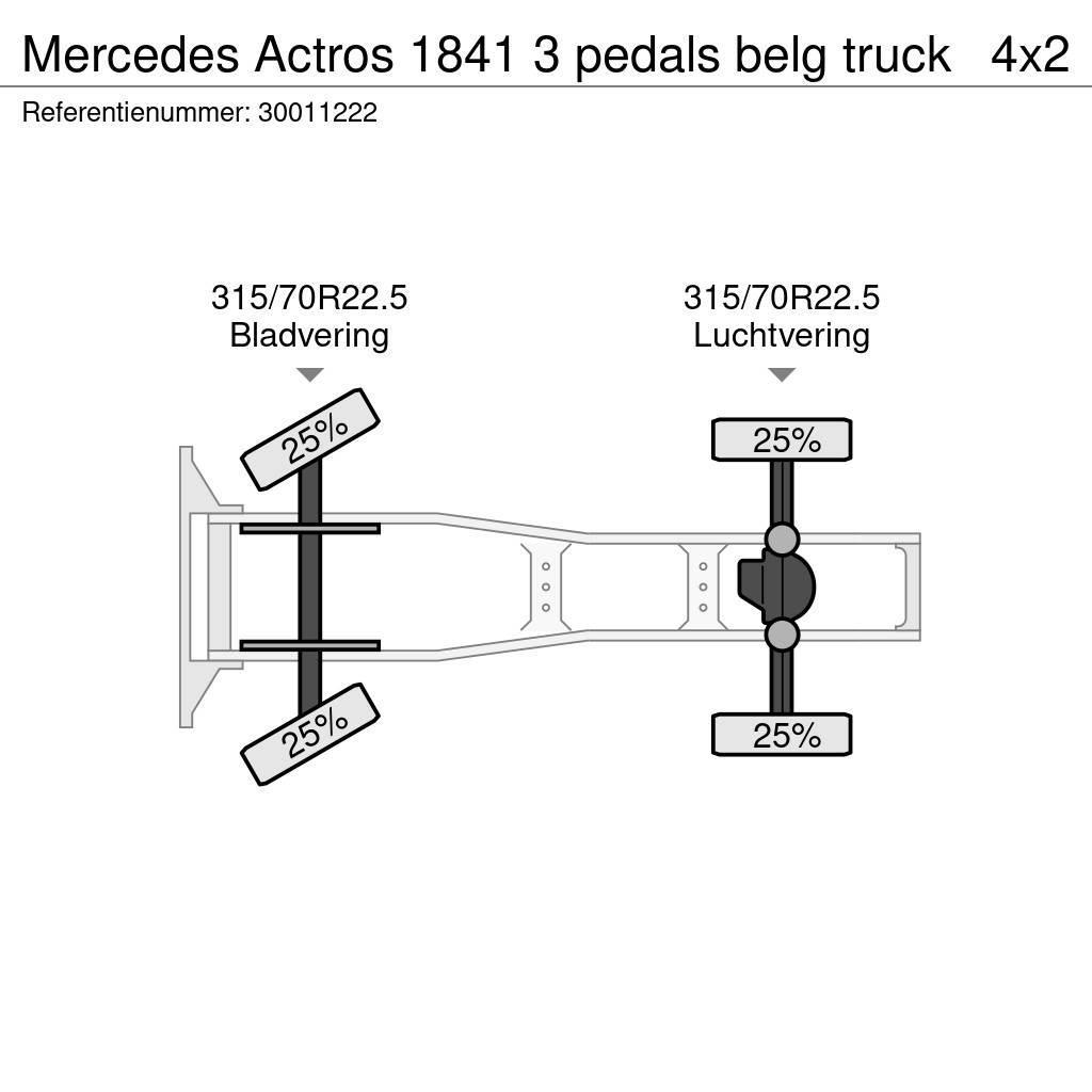Mercedes-Benz Actros 1841 3 pedals belg truck Vlačilci