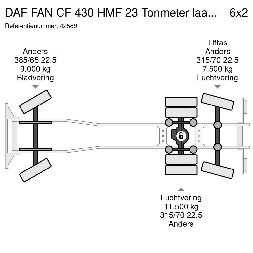 DAF FAN CF 430 HMF 23 Tonmeter laadkraan Kotalni prekucni tovornjaki