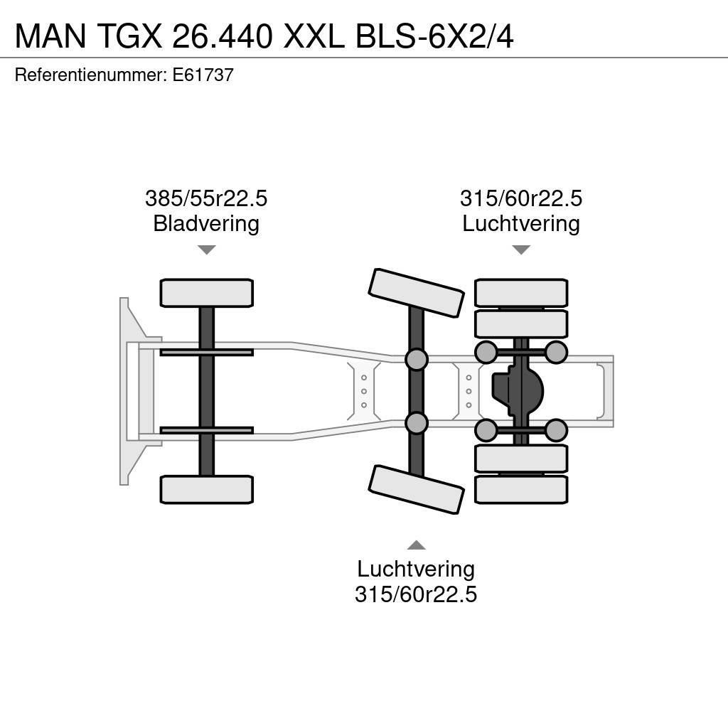 MAN TGX 26.440 XXL BLS-6X2/4 Vlačilci