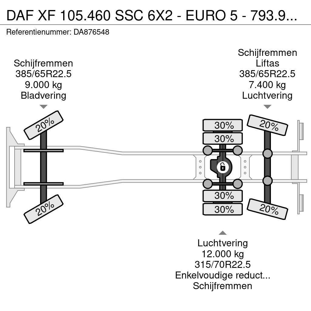 DAF XF 105.460 SSC 6X2 - EURO 5 - 793.995 KM - CHASSIS Tovornjaki-šasije