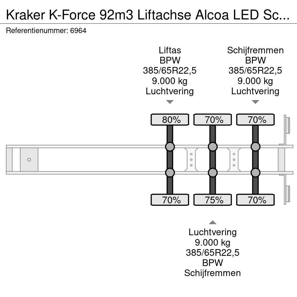 Kraker K-Force 92m3 Liftachse Alcoa LED Scheibenbremsen C Tovorne pohodne polprikolice
