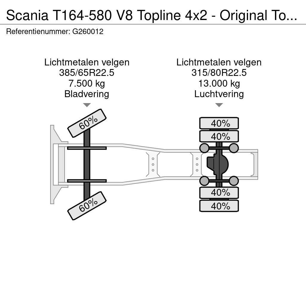 Scania T164-580 V8 Topline 4x2 - Original Torpedo/Hauber Vlačilci