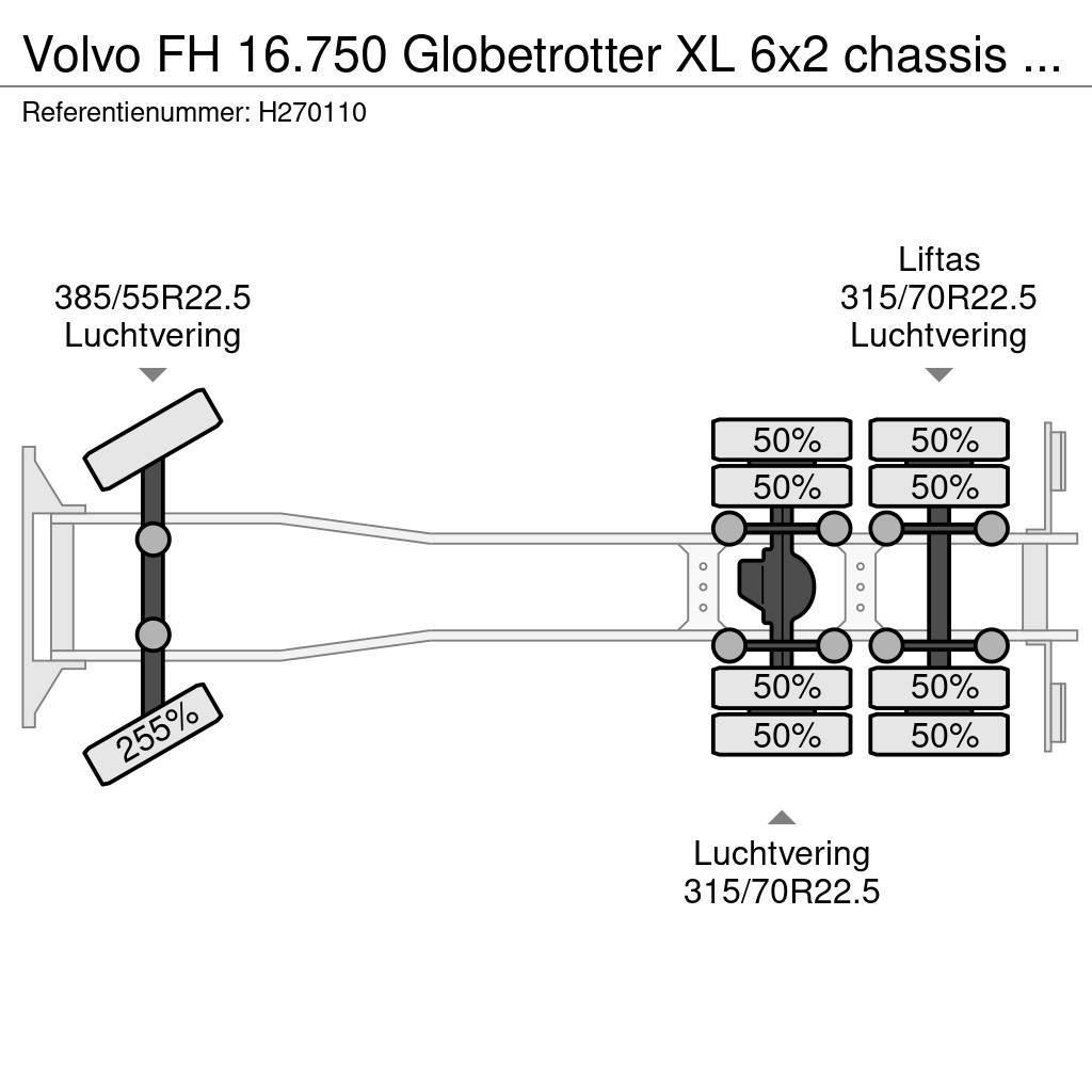 Volvo FH 16.750 Globetrotter XL 6x2 chassis - Retarder - Tovornjaki-šasije
