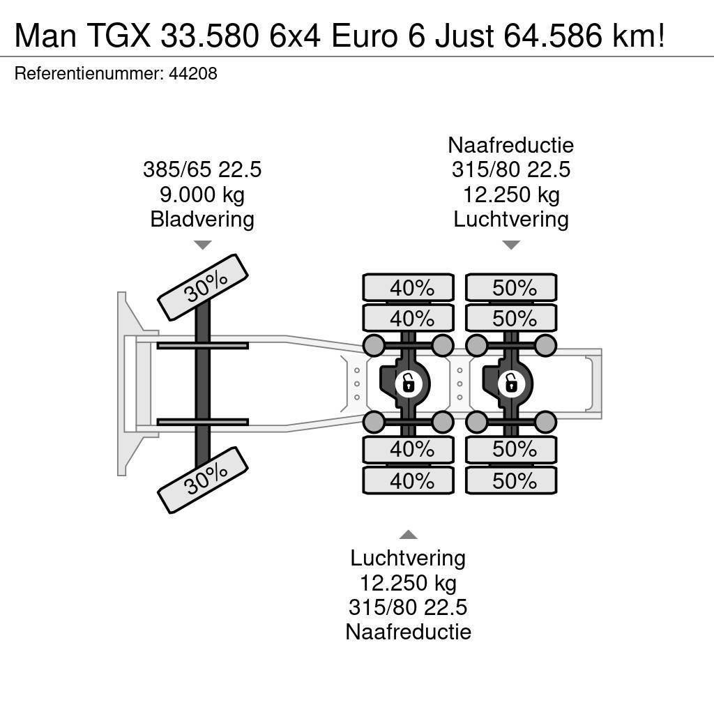 MAN TGX 33.580 6x4 Euro 6 Just 64.586 km! Vlačilci