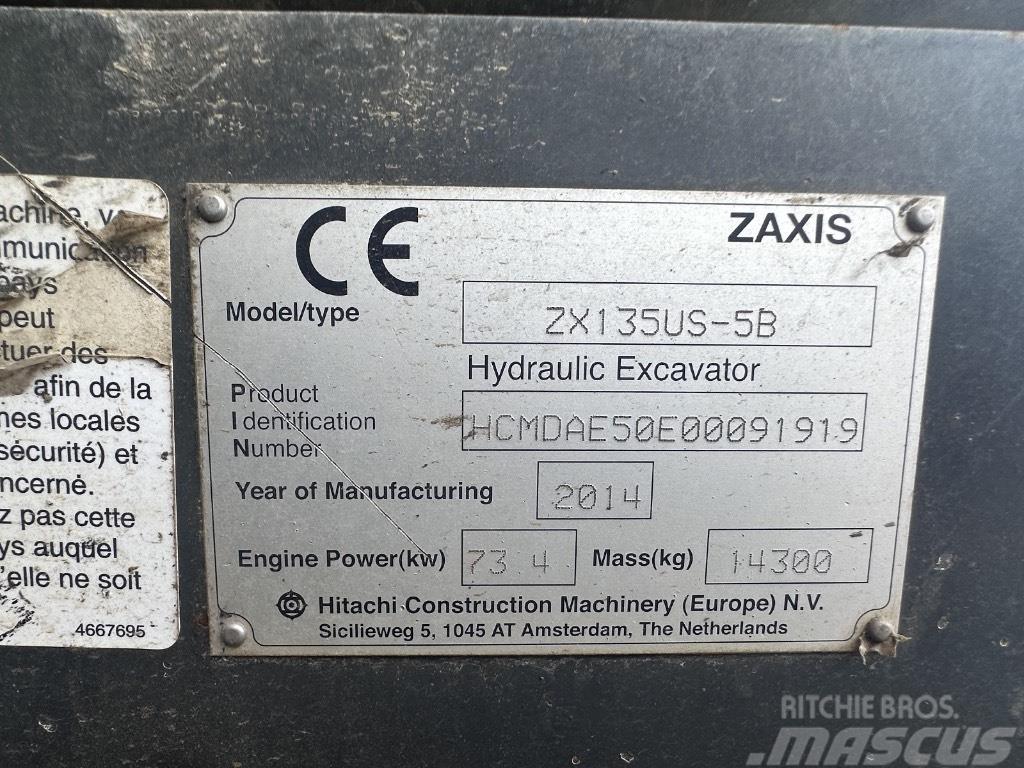 Hitachi ZX 135 US 5-B Midi bagri 7t – 12t