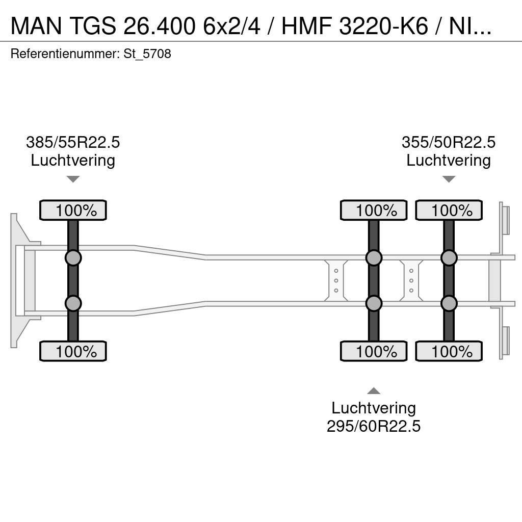 MAN TGS 26.400 6x2/4 / HMF 3220-K6 / NIEUW! Tovornjaki z žerjavom